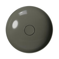 Раковина Wellsee Chalice Perfection 150604000 42×42 см керамическим клапаном (антрацит) — 3