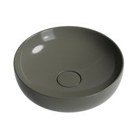 Раковина Wellsee Chalice Perfection 150604000 42×42 см керамическим клапаном (антрацит) — 2