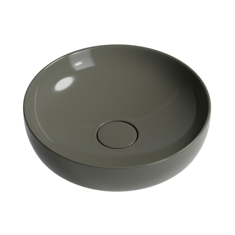 Раковина Wellsee Chalice Perfection 150604000 42×42 см керамическим клапаном (антрацит)