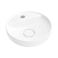 Раковина Wellsee Chalice Perfection 150605000 42×42 см керамическим клапаном (глянцевый белый) — 2