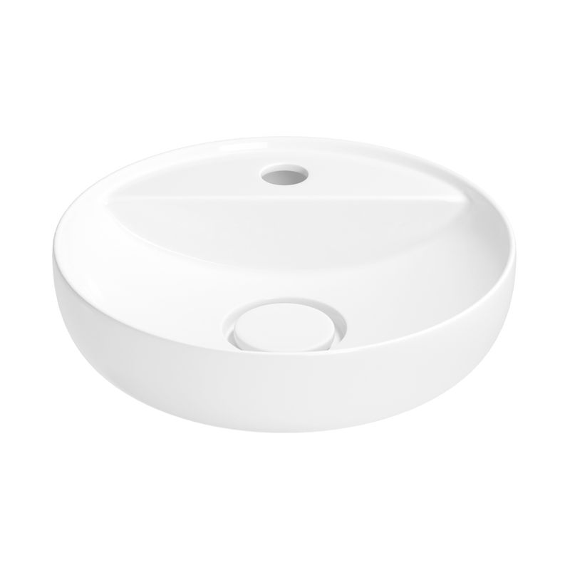 Раковина Wellsee Chalice Perfection 150605000 42×42 см керамическим клапаном (глянцевый белый)