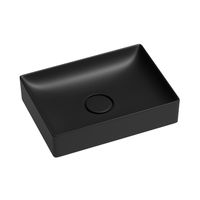 Раковина Wellsee Pure BY Wellsee 150703000 50×36 см керамическим клапаном (матовый черный) — 2