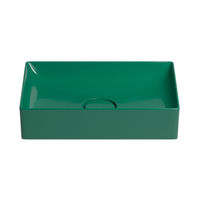 Раковина Wellsee Pure BY Wellsee 150706000 50×36 см керамическим клапаном (темно-зеленый) — 1