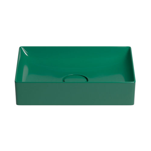 Раковина Wellsee Pure BY Wellsee 150706000 50×36 см керамическим клапаном (темно-зеленый)