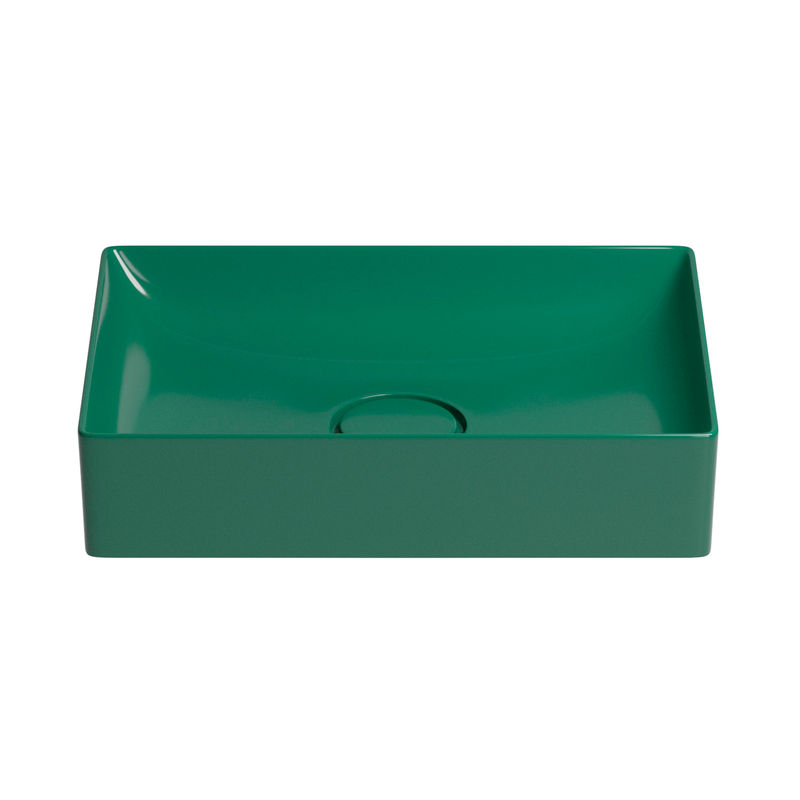 Раковина Wellsee Pure BY Wellsee 150706000 50×36 см керамическим клапаном (темно-зеленый)