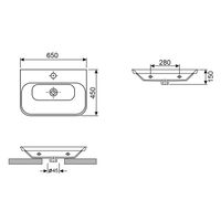 Раковина Wellsee Éclatant 2.0 151401000 65×45 см (глянцевый белый) — 4