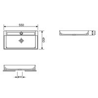 Раковина Wellsee DeSire 151501000 55×45 см с керамическим клапаном (глянцевый белый) — 4