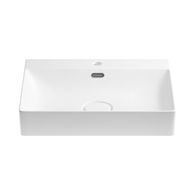 Раковина Wellsee DeSire 151501000 55×45 см с керамическим клапаном (глянцевый белый)