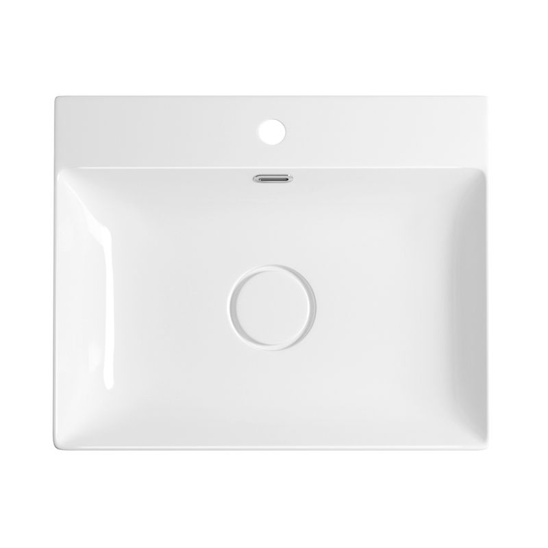 Раковина Wellsee DeSire 151501000 55×45 см с керамическим клапаном (глянцевый белый)