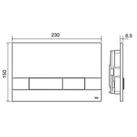 Кнопка смыва OLI Narrow 152942 черная soft-touch — 3