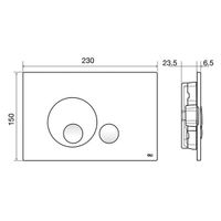 Кнопка смыва OLI Globe 152953 серая soft-touch — 5
