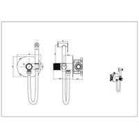 Встраиваемый гигиенический душ BOHEME TECH 157-MG Matt Gold — 2