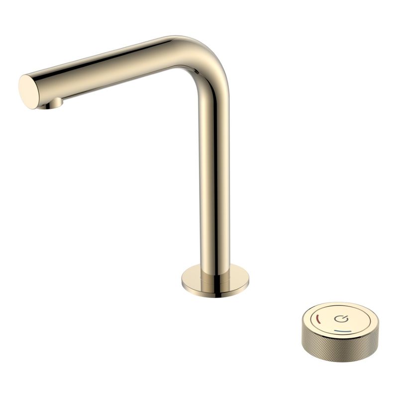 Смеситель для раковины BOHEME TECH 158-G автоматический на 2 отв. Gold