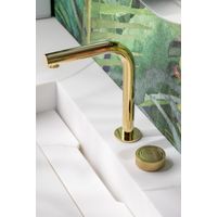 Смеситель для раковины BOHEME TECH 158-G автоматический на 2 отв. Gold — 3