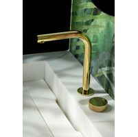 Смеситель для раковины BOHEME TECH 158-G автоматический на 2 отв. Gold — 6