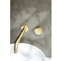 Смеситель скрытого монтажа для раковины BOHEME TECH 158/2-MG автоматический из стены Matt Gold — 3