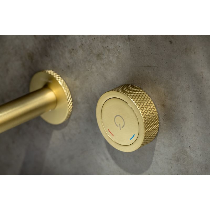 Смеситель скрытого монтажа для раковины BOHEME TECH 158/2-MG автоматический из стены Matt Gold