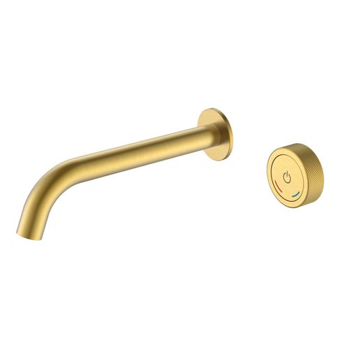 Смеситель скрытого монтажа для раковины BOHEME TECH 158/2-MG автоматический из стены Matt Gold