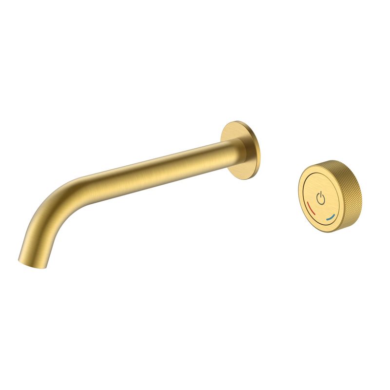 Смеситель скрытого монтажа для раковины BOHEME TECH 158/2-MG автоматический из стены Matt Gold