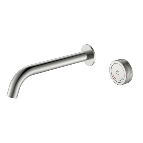 Смеситель скрытого монтажа для раковины BOHEME TECH 158/2-NB автоматический из стены Nikel Brush