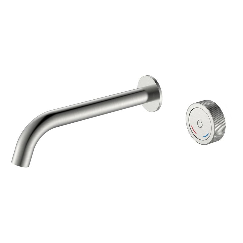 Смеситель скрытого монтажа для раковины BOHEME TECH 158/2-NB автоматический из стены Nikel Brush