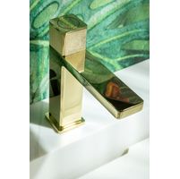 Смеситель для раковины BOHEME Uno 159-G автоматический Gold — 3