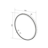 Зеркало Wellsee 7 Rays' Spectrum 172200190 с фронтальной LED-подсветкой (D = 50 см) — 2
