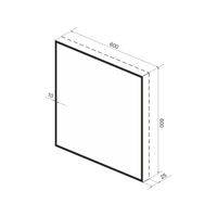 Зеркало Wellsee 7 Rays' Spectrum 172200350 с фоновой LED-подсветкой (60×60 см) — 2
