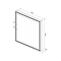 Зеркало Wellsee 7 Rays' Spectrum 172200450 с фронтальной LED-подсветкой (80×80 см) — 2