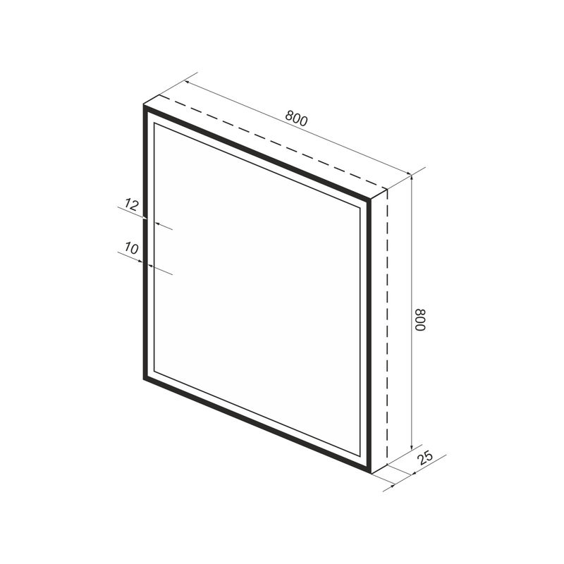 Зеркало Wellsee 7 Rays' Spectrum 172200450 с фронтальной LED-подсветкой (80×80 см)