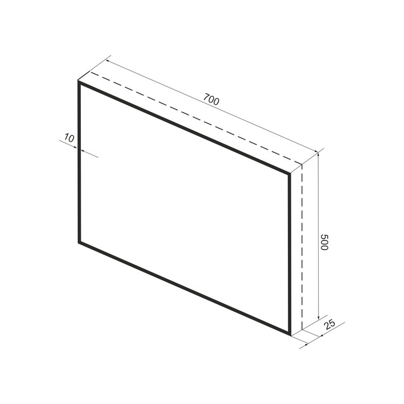 Зеркало Wellsee 7 Rays' Spectrum 172200870 с фоновой LED-подсветкой (70×50 см)