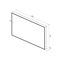 Зеркало Wellsee 7 Rays' Spectrum 172200990 с фоновой LED-подсветкой (85×70 см) — 3