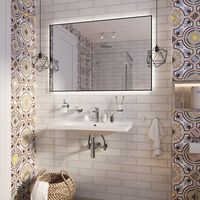 Зеркало Wellsee 7 Rays' Spectrum 172201070 с фоновой LED-подсветкой (100×80 см) — 4