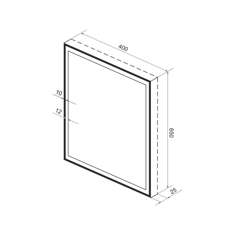 Зеркало Wellsee 7 Rays' Spectrum 172201120 с фронтальной LED-подсветкой (40×65 см)