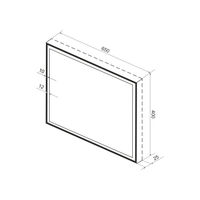 Зеркало Wellsee 7 Rays' Spectrum 172201130 с фронтальной LED-подсветкой (65×40 см) — 2