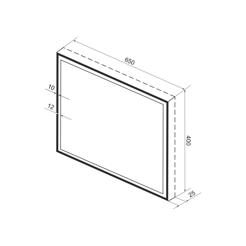 Зеркало Wellsee 7 Rays' Spectrum 172201130 с фронтальной LED-подсветкой (65×40 см)