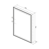 Зеркало Wellsee 7 Rays' Spectrum 172201180 с фронтальной LED-подсветкой (50×70 см) — 2