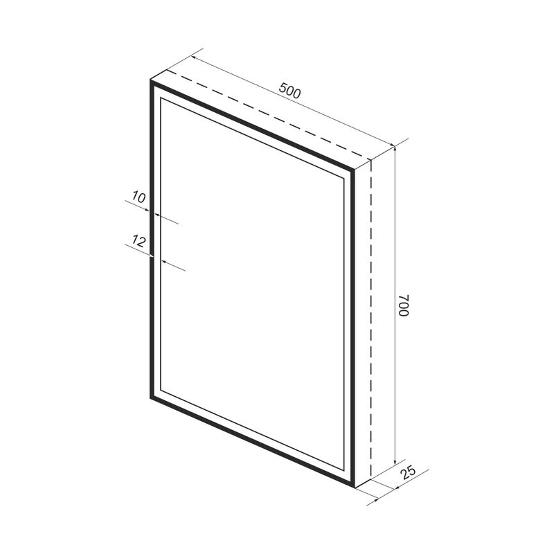 Зеркало Wellsee 7 Rays' Spectrum 172201180 с фронтальной LED-подсветкой (50×70 см)