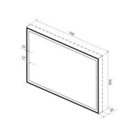 Зеркало Wellsee 7 Rays' Spectrum 172201190 с фронтальной LED-подсветкой (70×50 см) — 2