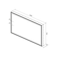 Зеркало Wellsee 7 Rays' Spectrum 172201350 с фронтальной LED-подсветкой (100×70 см) — 2