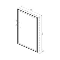 Зеркало Wellsee 7 Rays' Spectrum 172201360 с фронтальной LED-подсветкой (70×120 см) — 2