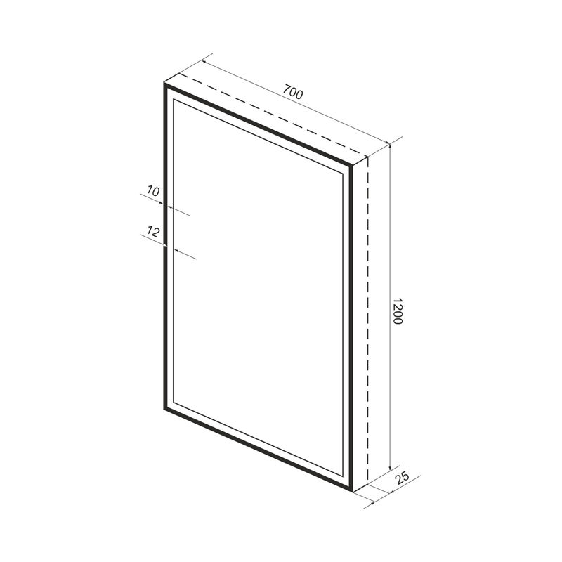Зеркало Wellsee 7 Rays' Spectrum 172201360 с фронтальной LED-подсветкой (70×120 см)
