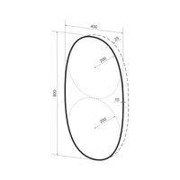 Зеркало Wellsee 7 Rays' Spectrum 172201500 с фоновой LED-подсветкой (40×80 см) — 2