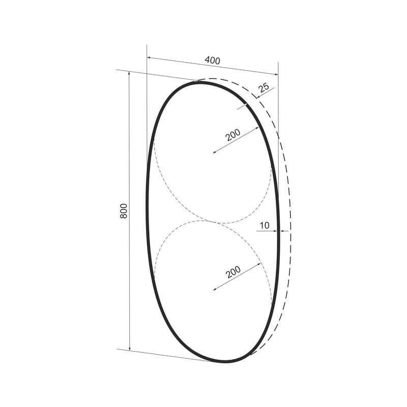 Зеркало Wellsee 7 Rays' Spectrum 172201500 с фоновой LED-подсветкой (40×80 см)