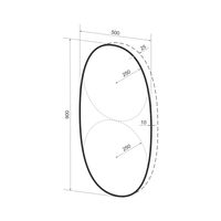 Зеркало Wellsee 7 Rays' Spectrum 172201520 с фоновой LED-подсветкой (50×90 см) — 2