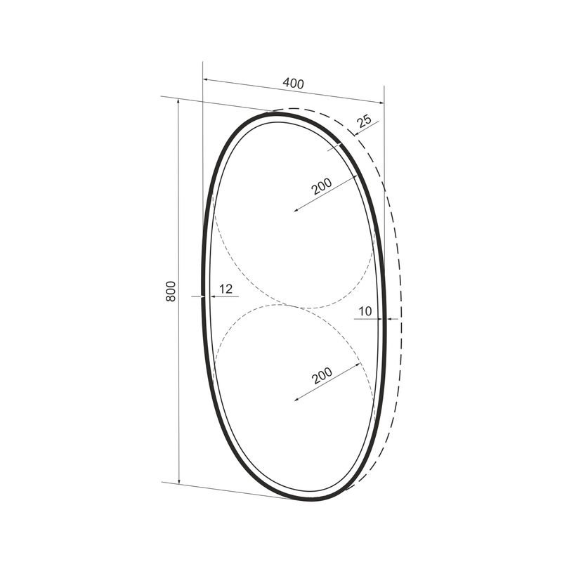 Зеркало Wellsee 7 Rays' Spectrum 172201580 с фронтальной LED-подсветкой (40×80 см)