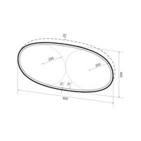 Зеркало Wellsee 7 Rays' Spectrum 172201590 с фронтальной LED-подсветкой (80×40 см) — 2