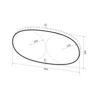 Зеркало Wellsee 7 Rays' Spectrum 172201880 с фоновой LED-подсветкой (90×45 см) — 2