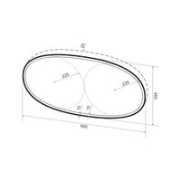 Зеркало Wellsee 7 Rays' Spectrum 172201980 с фронтальной LED-подсветкой (90×45 см) — 2