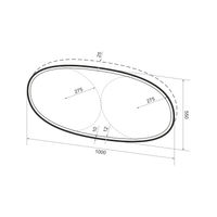 Зеркало Wellsee 7 Rays' Spectrum 172202020 с фронтальной LED-подсветкой (100×55 см) — 2